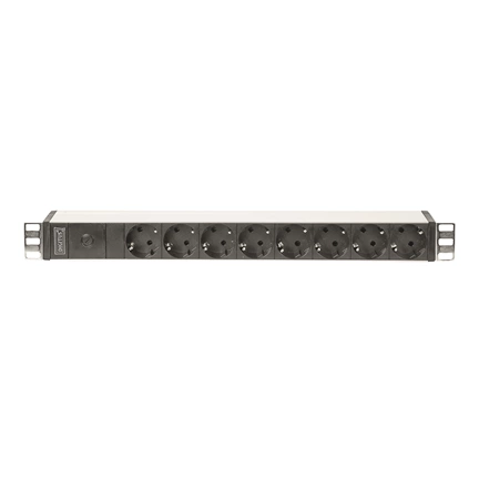 DIGITUS DN-95410 19" 1U PDU 250V 10A 8xCEE 7/3 aljzat IEC C14 csatlakozó 2M elosztósor