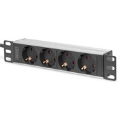 DIGITUS DN-95418 10" 1U hálózati elosztó 4 schuko aljzattal