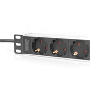 DIGITUS DN-95418 10" 1U hálózati elosztó 4 schuko aljzattal