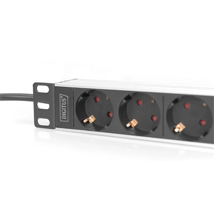 DIGITUS DN-95418 10" 1U hálózati elosztó 4 schuko aljzattal