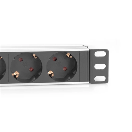DIGITUS DN-95418 10" 1U hálózati elosztó 4 schuko aljzattal