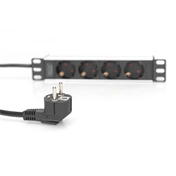 DIGITUS DN-95418 10" 1U hálózati elosztó 4 schuko aljzattal