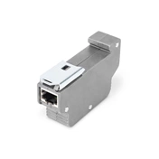 DIGITUS DN-95421 DIN sínes PoE túlfeszültségvédő RJ45 szürke