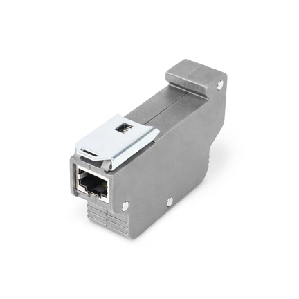 DIGITUS DN-95421 DIN sínes PoE túlfeszültségvédő RJ45 szürke