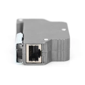 DIGITUS DN-95421 DIN sínes PoE túlfeszültségvédő RJ45 szürke