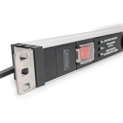 DIGITUS DN-95433 19" 1U PDU 230V 16A 5xCEE 7/3 aljzat CEE7/7 csatlakozó túlfeszültség védelemmel 2M elosztósor