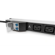 DIGITUS DN-95451 0U PDU függőleges 250V 32A 24xC13 4xC19 aljzat IEC 60309 ipari csatlakozó 3M elosztósor