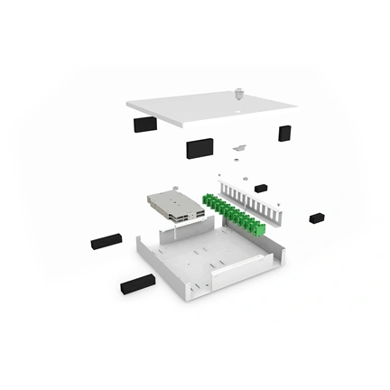 DIGITUS DN-96800S-2 24 szálas IP20 fali optikai üres elosztó doboz