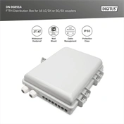 DIGITUS DN-968914 16 szálas 16x LC DX 16x SC SX IP65 kültéri optikai FTTH üres elosztó doboz