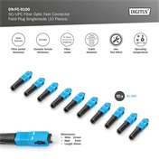 DIGITUS DN-FC-9100 SC/UPC monomódusú 9/125 optikai gyorscsatlakozó (10db-os csomag)