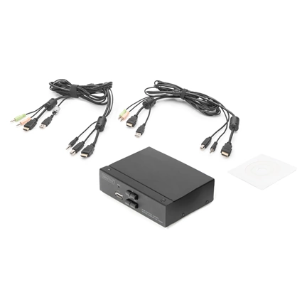 DIGITUS DS-12870 UHD 4K 30Hz 2 port Single Display HDMI KVM Switch