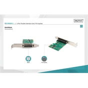 DIGITUS DS-30020-1 1 port párhuzamos DB25 PCIe hálózati kártya