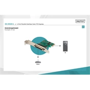 DIGITUS DS-30020-1 1 port párhuzamos DB25 PCIe hálózati kártya