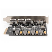 DIGITUS DS-30222 5 port USB 3.1 Gen2 Type-A/Type-C PCIe hálózati kártya