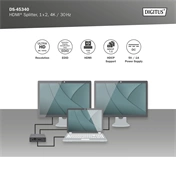 DIGITUS DS-45322 HDMI 4K 30Hz 1x2 Splitter