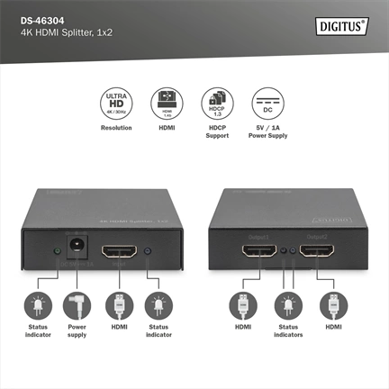 DIGITUS DS-46304 1x2 4K2K HDMI splitter
