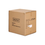 DIGITUS Dynamic Basic 19" 12U 611x600x450mm üvegajtós fekete fali rack szekrény