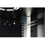 DIGITUS Dynamic Basic 19" 12U 611x600x450mm üvegajtós fekete fali rack szekrény