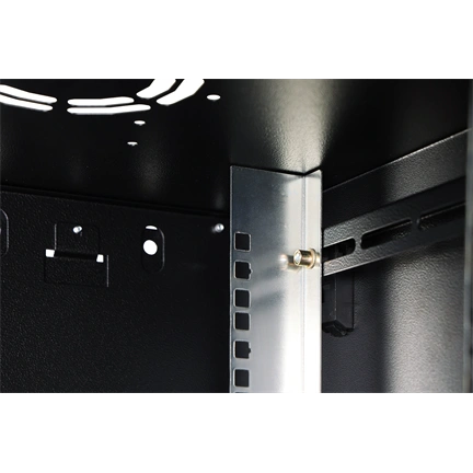 DIGITUS Dynamic Basic 19" 12U 611x600x450mm üvegajtós fekete fali rack szekrény