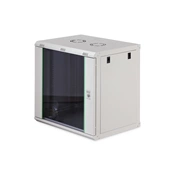 DIGITUS Dynamic Basic 19" 12U 611x600x450mm üvegajtós szürke fali rack szekrény