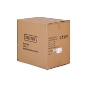 DIGITUS Dynamic Basic 19" 12U 611x600x450mm üvegajtós szürke fali rack szekrény
