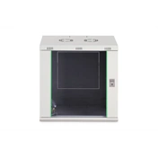 DIGITUS Dynamic Basic 19" 12U 611x600x450mm üvegajtós szürke fali rack szekrény