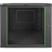 DIGITUS Dynamic Basic 19" 12U 611x600x600mm üvegajtós fekete fali rack szekrény