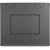 DIGITUS Dynamic Basic 19" 12U 611x600x600mm üvegajtós fekete fali rack szekrény