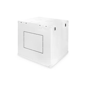 DIGITUS Dynamic Basic 19" 12U 611x600x600mm üvegajtós szürke fali rack szekrény