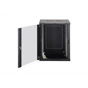 DIGITUS Dynamic Basic 19" 16U 789x600x450mm üvegajtós fekete fali rack szekrény