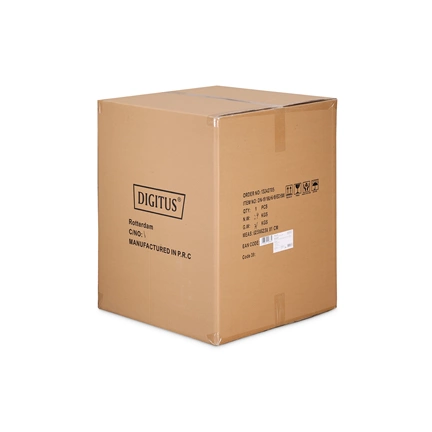DIGITUS Dynamic Basic 19" 16U 789x600x600mm üvegajtós fekete fali rack szekrény