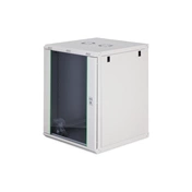 DIGITUS Dynamic Basic 19" 16U 789x600x600mm üvegajtós szürke fali rack szekrény