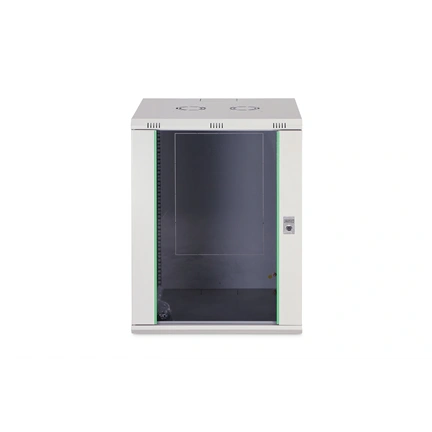 DIGITUS Dynamic Basic 19" 16U 789x600x600mm üvegajtós szürke fali rack szekrény