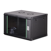 DIGITUS Dynamic Basic 19" 7U 385x600x450mm üvegajtós fekete fali rack szekrény