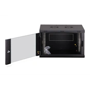 DIGITUS Dynamic Basic 19" 7U 385x600x450mm üvegajtós fekete fali rack szekrény