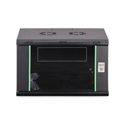 DIGITUS Dynamic Basic 19" 7U 385x600x450mm üvegajtós fekete fali rack szekrény