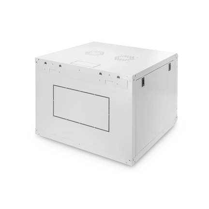 DIGITUS Dynamic Basic 19" 7U 389x600x600mm üvegajtós szürke fali rack szekrény