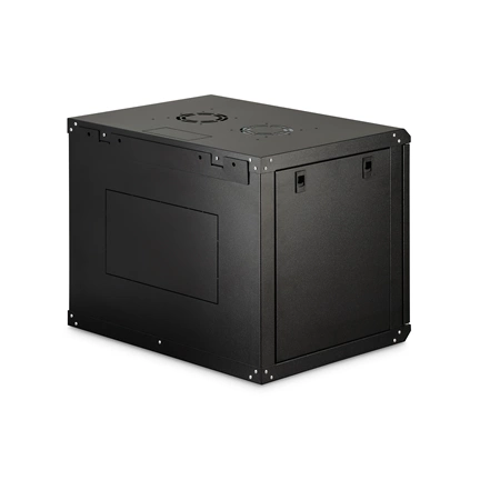 DIGITUS Dynamic Basic 19" 9U 474x600x450mm üvegajtós fekete fali rack szekrény