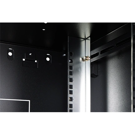 DIGITUS Dynamic Basic 19" 9U 474x600x450mm üvegajtós fekete fali rack szekrény