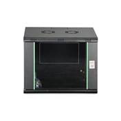 DIGITUS Dynamic Basic 19" 9U 474x600x450mm üvegajtós fekete fali rack szekrény