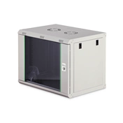 DIGITUS Dynamic Basic 19" 9U 478x600x450mm üvegajtós szürke fali rack szekrény