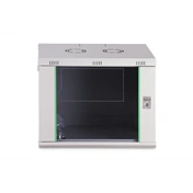 DIGITUS Dynamic Basic 19" 9U 478x600x450mm üvegajtós szürke fali rack szekrény