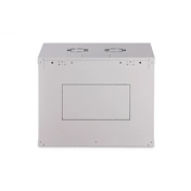 DIGITUS Dynamic Basic 19" 9U 478x600x450mm üvegajtós szürke fali rack szekrény