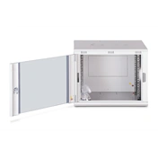 DIGITUS Dynamic Basic 19" 9U 478x600x450mm üvegajtós szürke fali rack szekrény