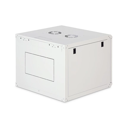 DIGITUS Dynamic Basic 19" 9U 478x600x600mm üvegajtós szürke fali rack szekrény