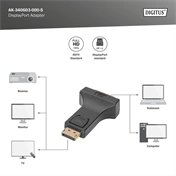 DIGITUS Full HD 1.2 DisplayPort - DVI-I Adapter