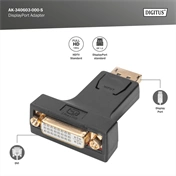 DIGITUS Full HD 1.2 DisplayPort - DVI-I Adapter
