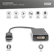 DIGITUS High Speed 1080P Full HD 4K DisplayPort 3in1 Multi Media Adapter