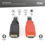 DIGITUS High Speed Full HD 60Hz 1.3 aranyozott HDMI kábel erősítővel 10m