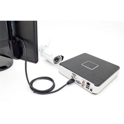 DIGITUS High Speed Premium UHD 4K 3D 60Hz 2.0 aranyozott Ethernet HDMI kábel 2m